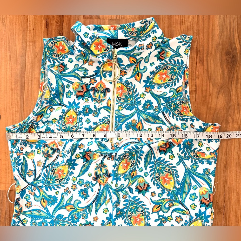 MSK Vibrant Colorful Maxi Dress Size Large - Picture 6 of 8